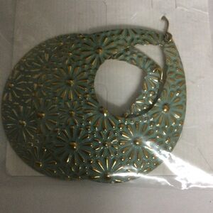 Premier Design Mint green large dangle earrings